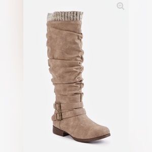 Women’s Sweater Cuff Boot - Size 11, wide calf